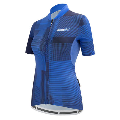 Santini Womens Delta Kinetic Jersey - Blue - Cyclop.in