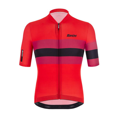 Santini Eco Sleek Bengal Jersey - Red - Cyclop.in