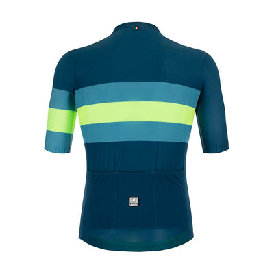 Santini Eco Sleek Bengal Short Sleeve Jersey - Green - Cyclop.in