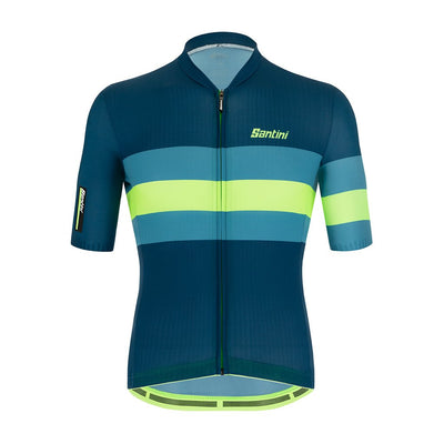 Santini Eco Sleek Bengal Short Sleeve Jersey - Green - Cyclop.in