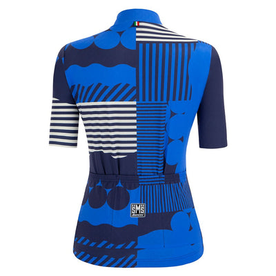 Santini Womens Giada Optic Jersey - Blue - Cyclop.in