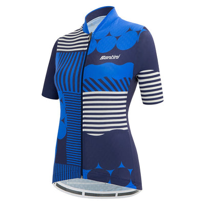 Santini Womens Giada Optic Jersey - Blue - Cyclop.in