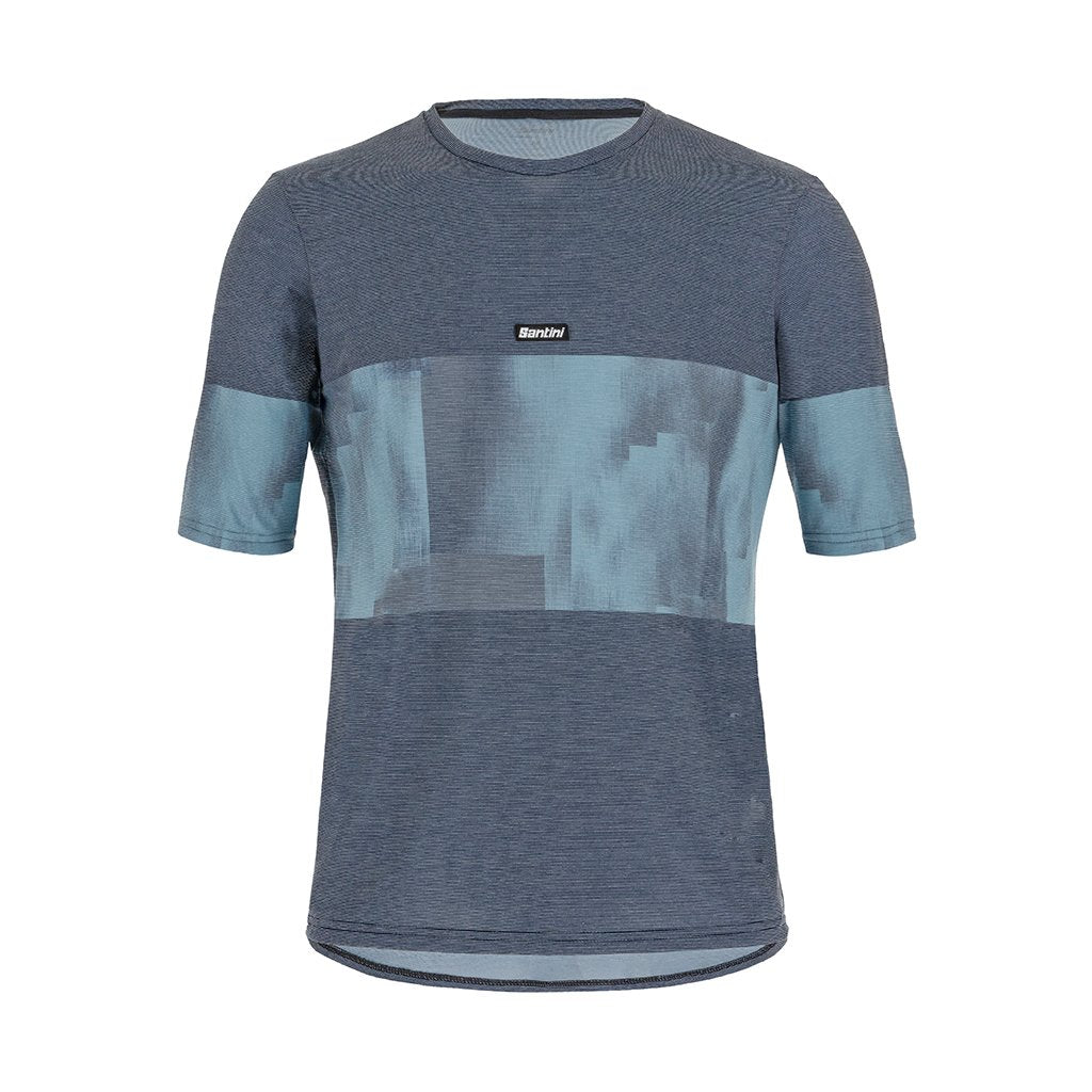 Santini Forza Training T-Shirt (Nautica Blue) - Cyclop.in