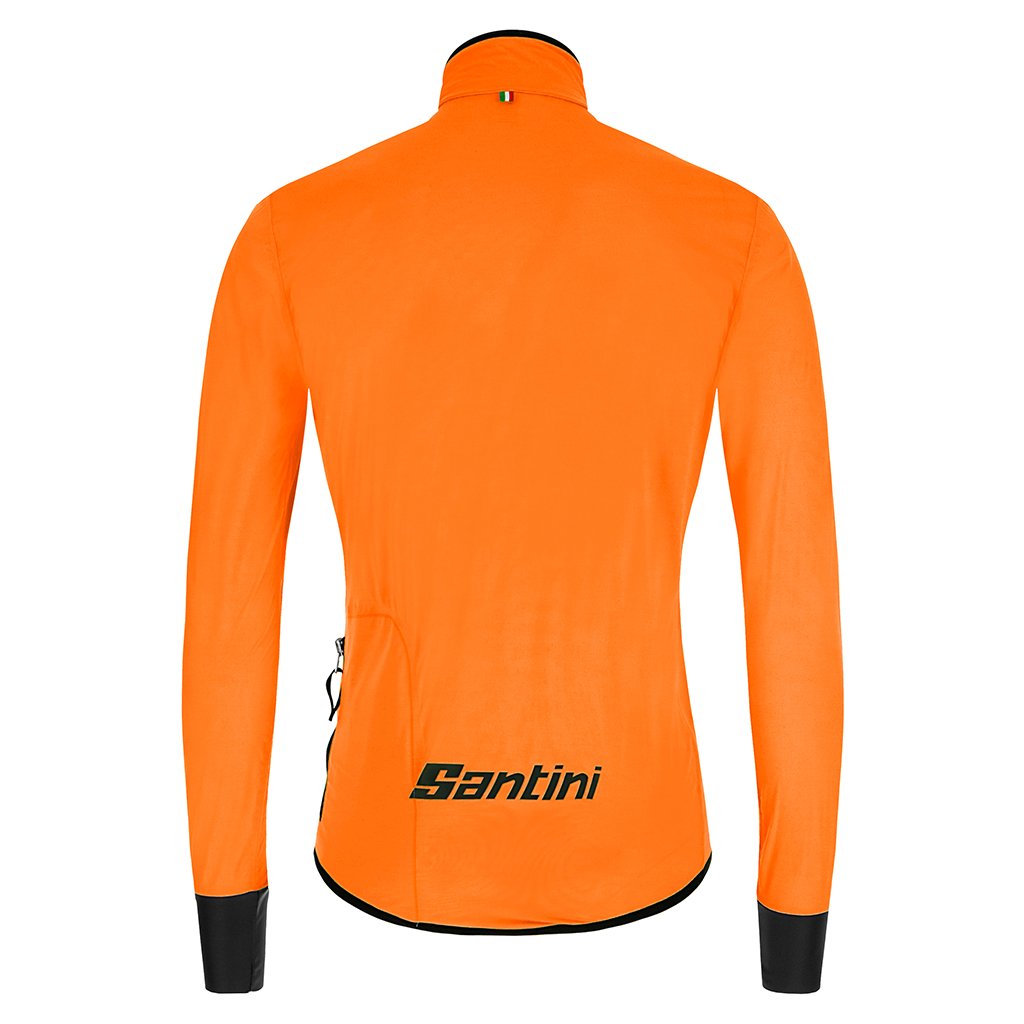 Santini Guard Nimbus Rain Jacket - Flashy Orange - Cyclop.in