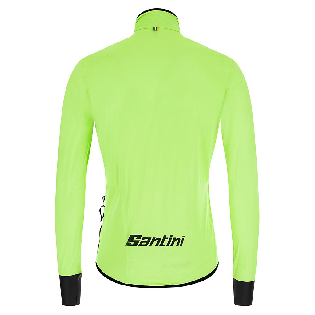 Santini Guard Nimbus Rain Jacket - Fluo Green - Cyclop.in