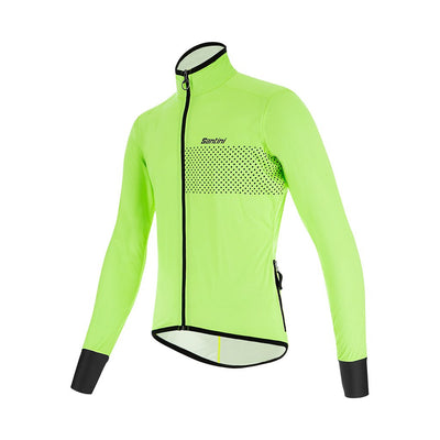 Santini Guard Nimbus Rain Jacket - Fluo Green - Cyclop.in