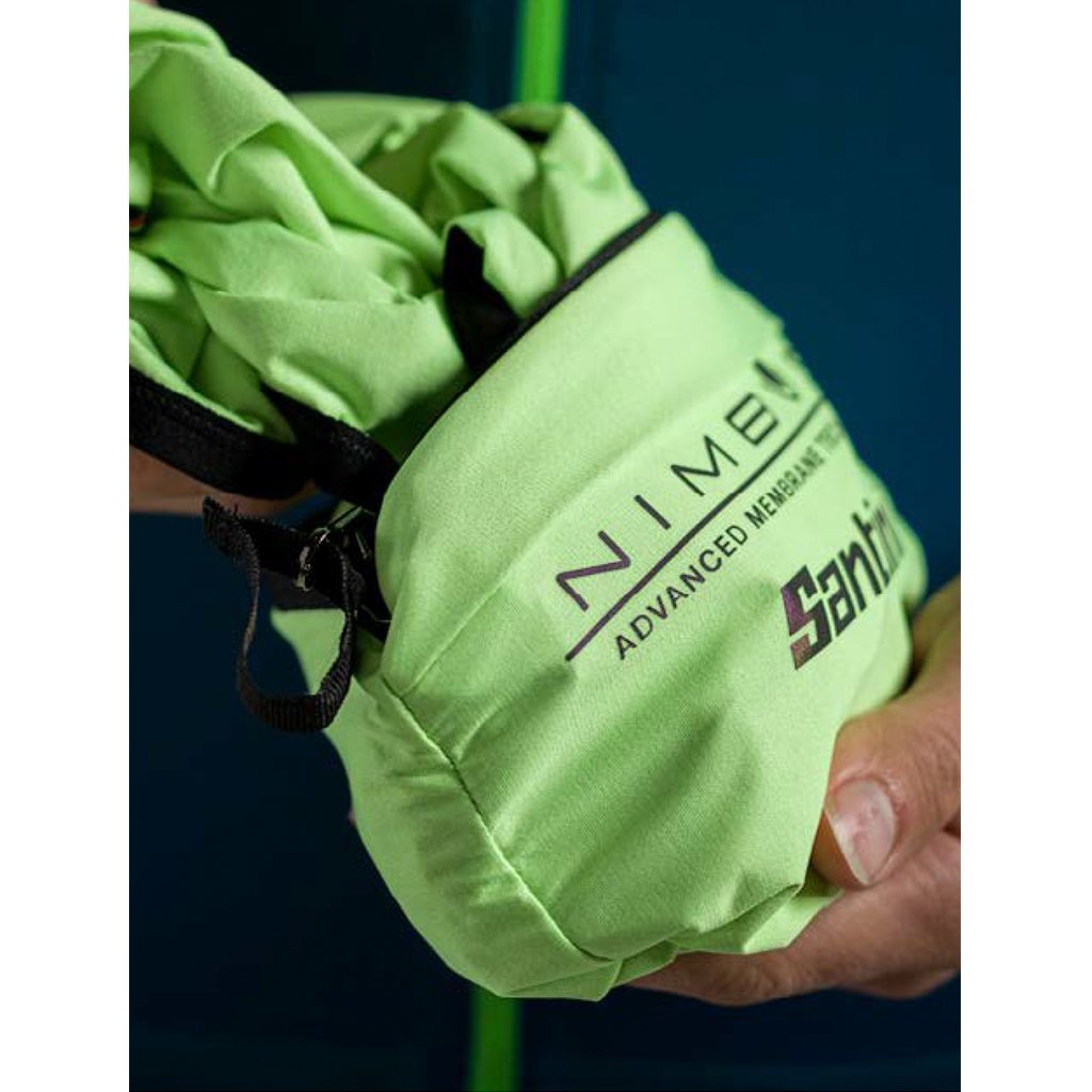 Santini Guard Nimbus Rain Jacket - Fluo Green - Cyclop.in