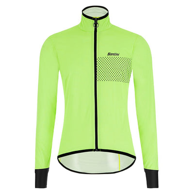 Santini Guard Nimbus Rain Jacket - Fluo Green - Cyclop.in