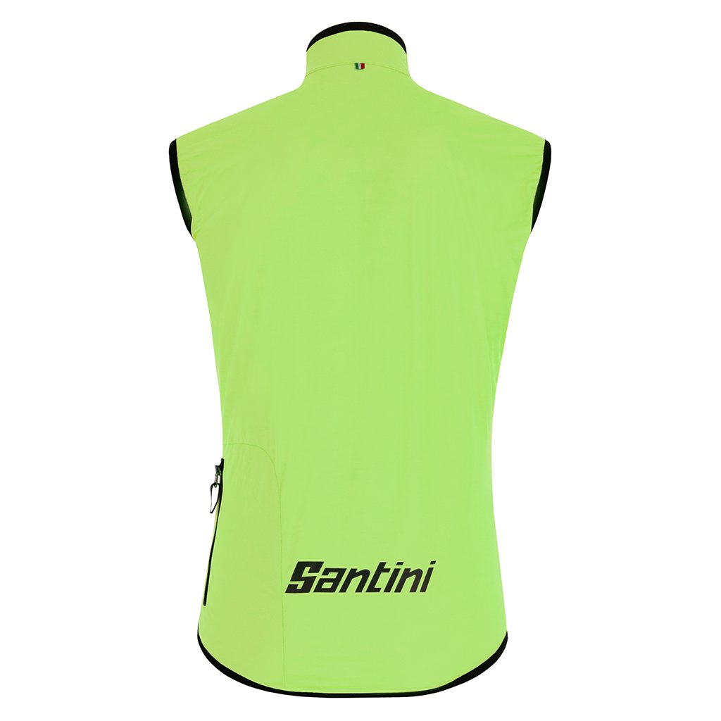 Santini Guard Nimbus Rain-Wind Vest - Fluo Green - Cyclop.in