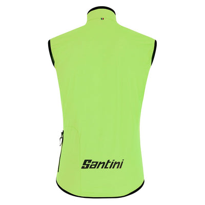 Santini Guard Nimbus Rain-Wind Vest - Fluo Green - Cyclop.in