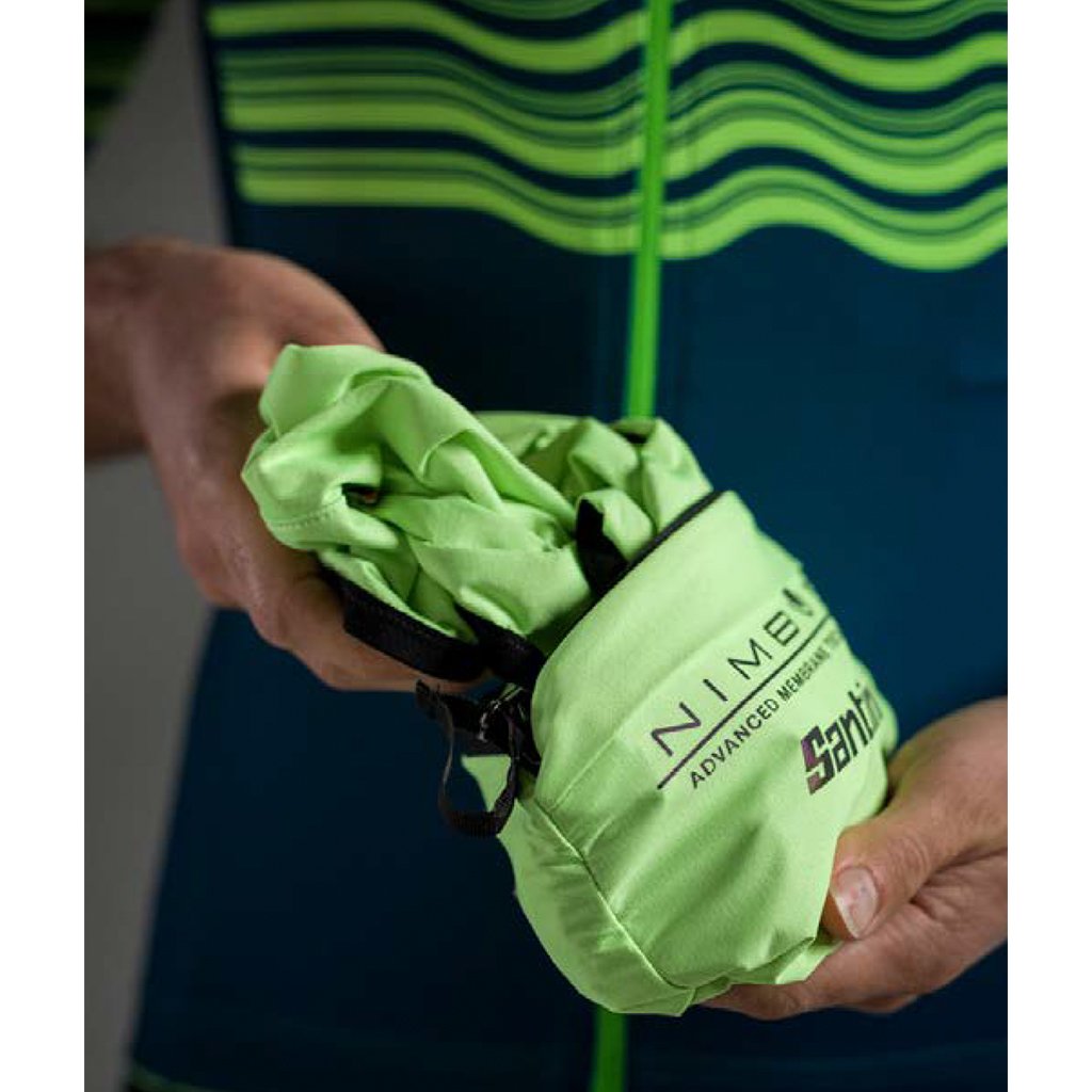 Santini Guard Nimbus Rain-Wind Vest - Fluo Green - Cyclop.in