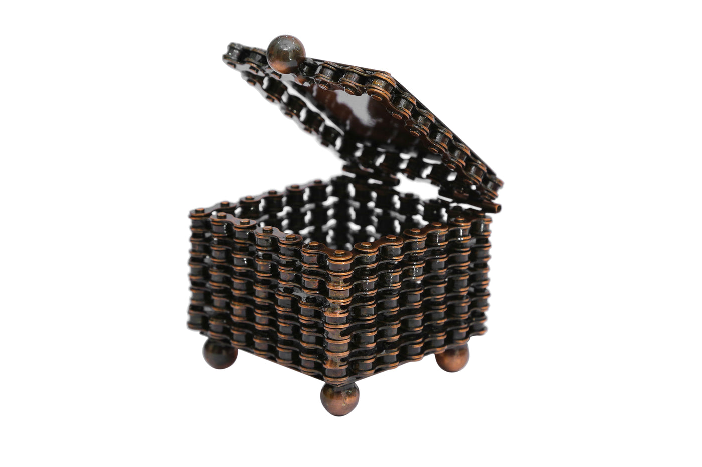 Upcycled Bike Chain Small Storage Box - Cyclop.in