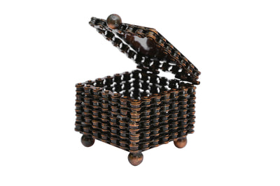 Upcycled Bike Chain Small Storage Box - Cyclop.in