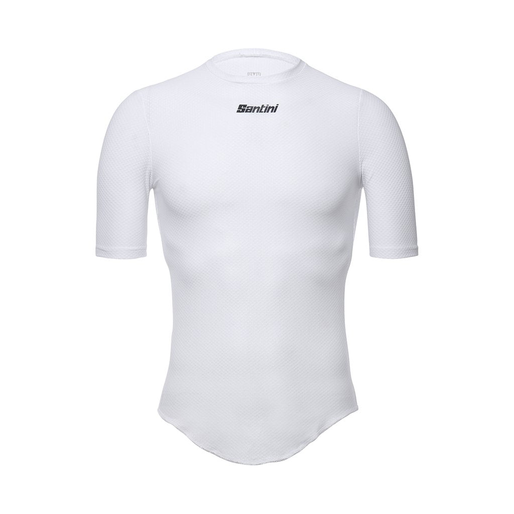 Santini Lieve Baselayer Short Sleeves - White - Cyclop.in