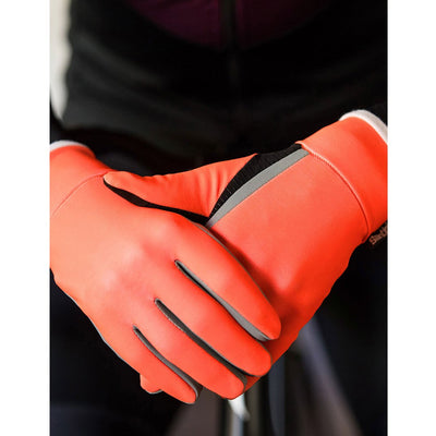 Santini H20 Vega Full Gloves (Flashy Orange) - Cyclop.in