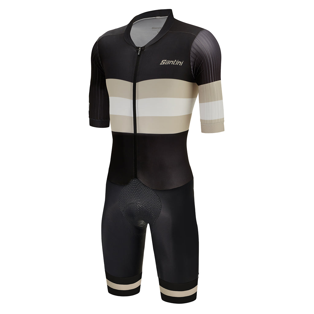 Santini Viper Bengal Skinsuit - Black/Grey - Cyclop.in