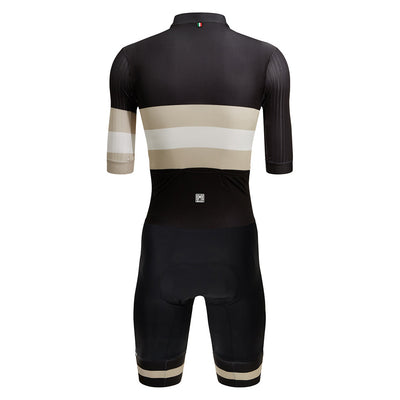 Santini Viper Bengal Skinsuit - Black/Grey - Cyclop.in