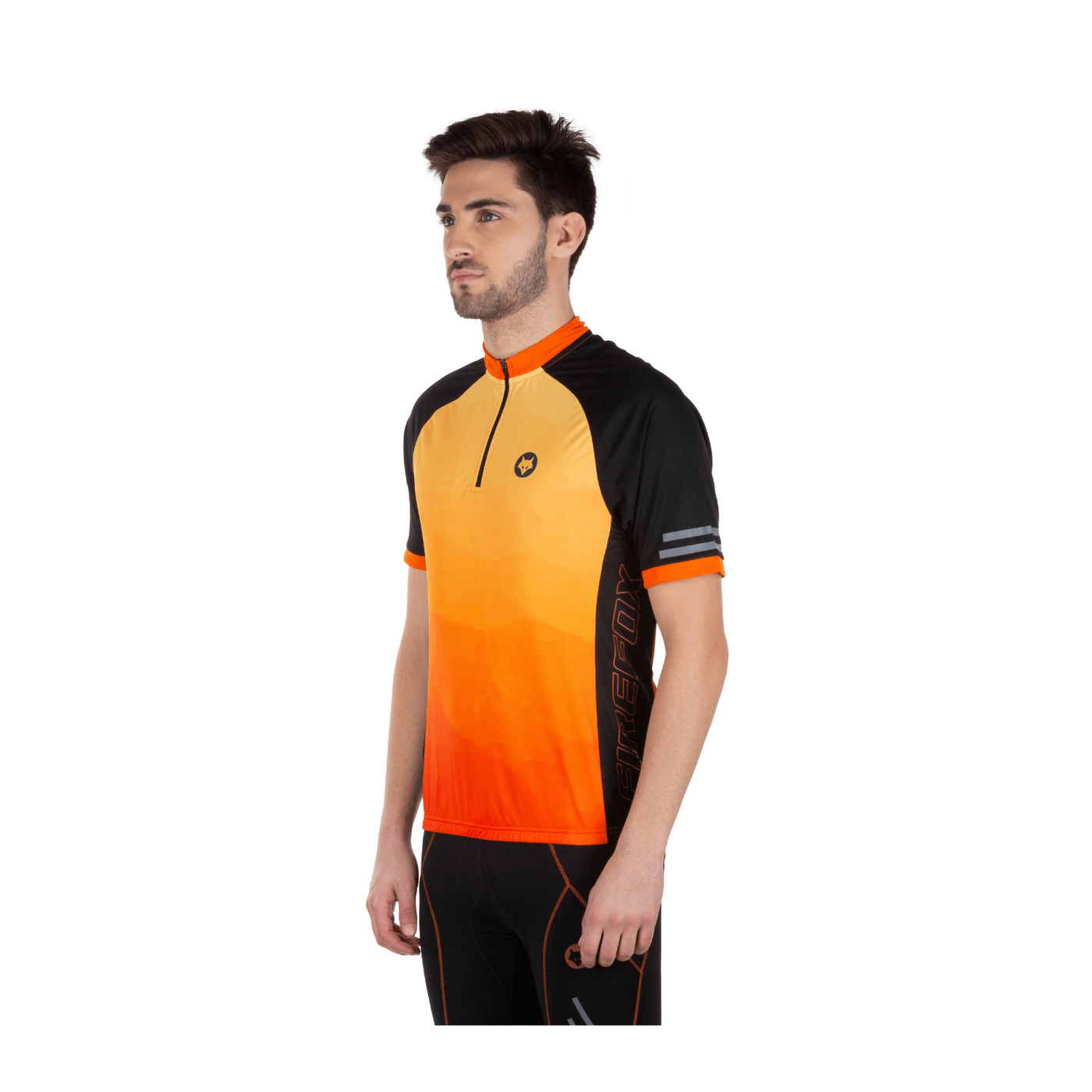 Firefox Half Sleeve Cycling Jersey - Orange/Black - Cyclop.in