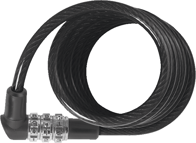 Abus Coil Cable 3506C/180-Black - Cyclop.in