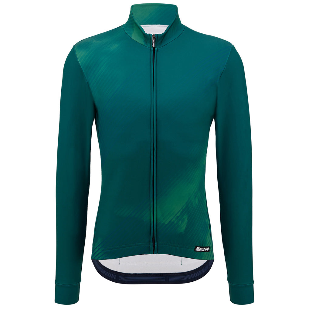 Santini Pure Dye Long Sleeve Jersey - Fluo Green - Cyclop.in