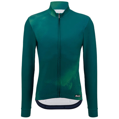 Santini Pure Dye Long Sleeve Jersey - Fluo Green - Cyclop.in