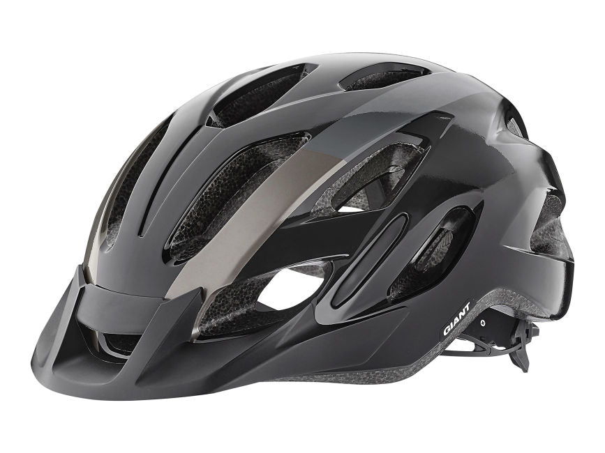 Giant Compel Cycle Helmet | Gloss Black/Metallic - Cyclop.in