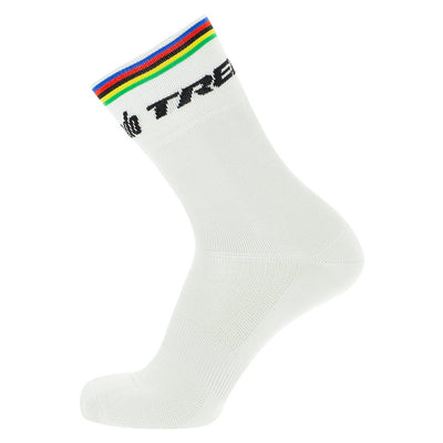 Santini Trek-Segafredo World Champion Socks (White) - Cyclop.in