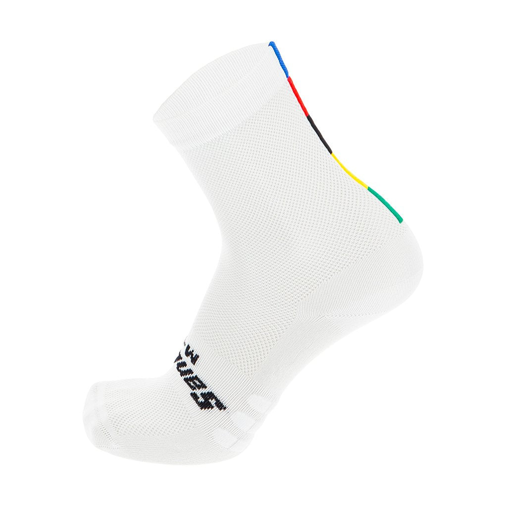 Santini UCI Official High Profile Socks - White - Cyclop.in