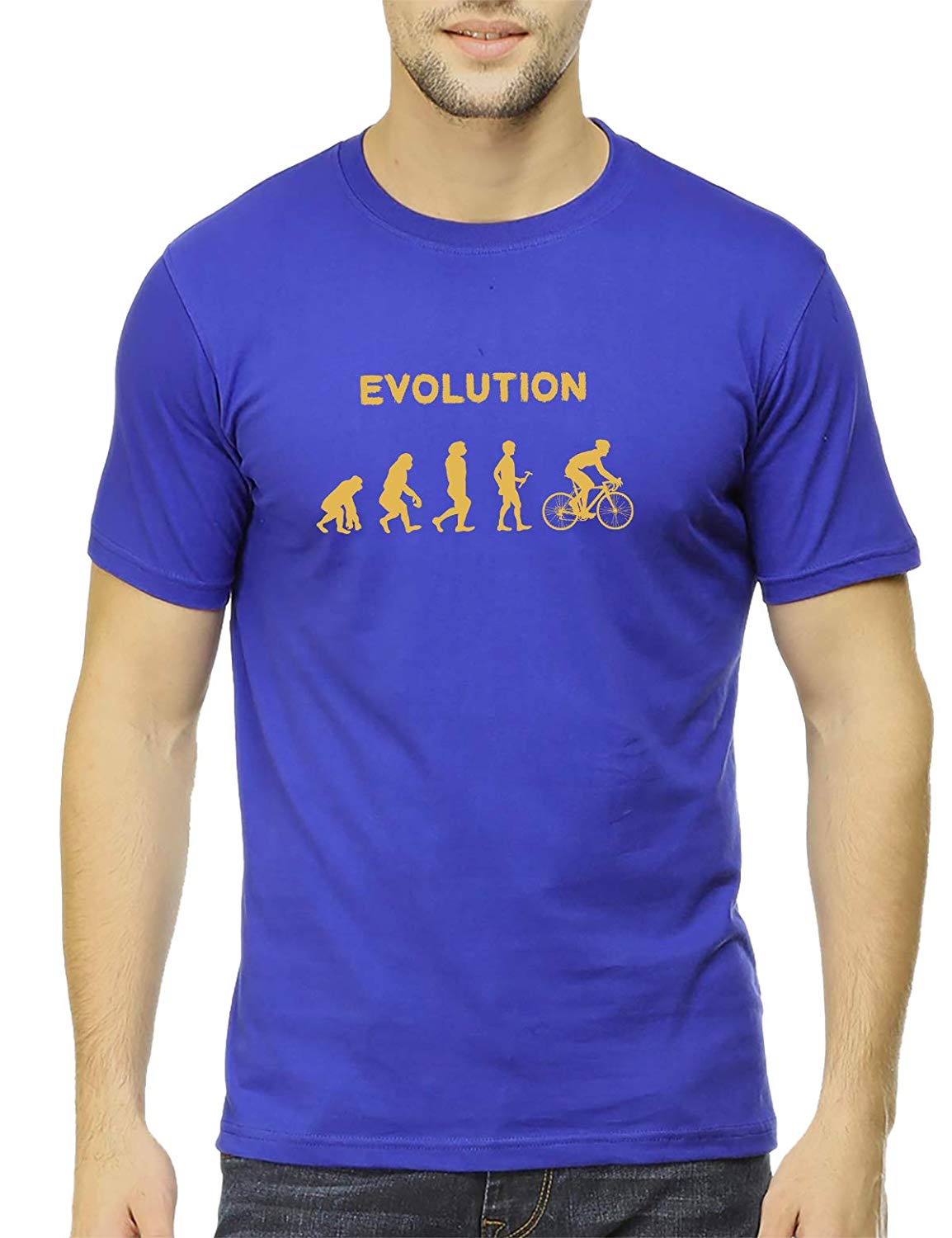 Swag Swami Men's  Evolution Of Cycling  T-Shirt - Cyclop.in