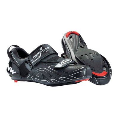 Northwave Tri-Sonic Shoes-White/Black - Cyclop.in