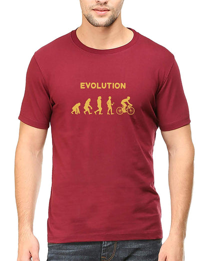 Swag Swami Men's  Evolution Of Cycling  T-Shirt - Cyclop.in