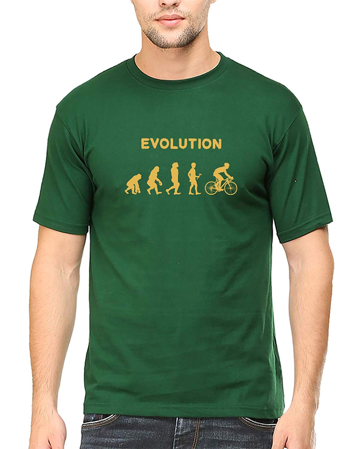 Swag Swami Men's  Evolution Of Cycling  T-Shirt - Cyclop.in