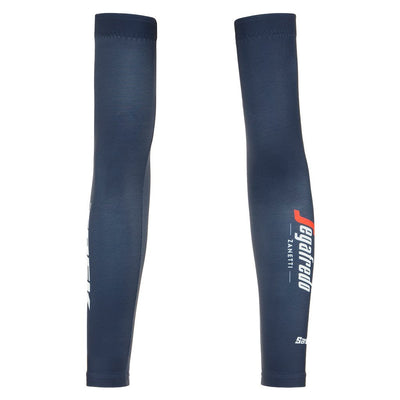 Santini Trek-Segafredo Arm Warmers (Nautica Blue) - Cyclop.in