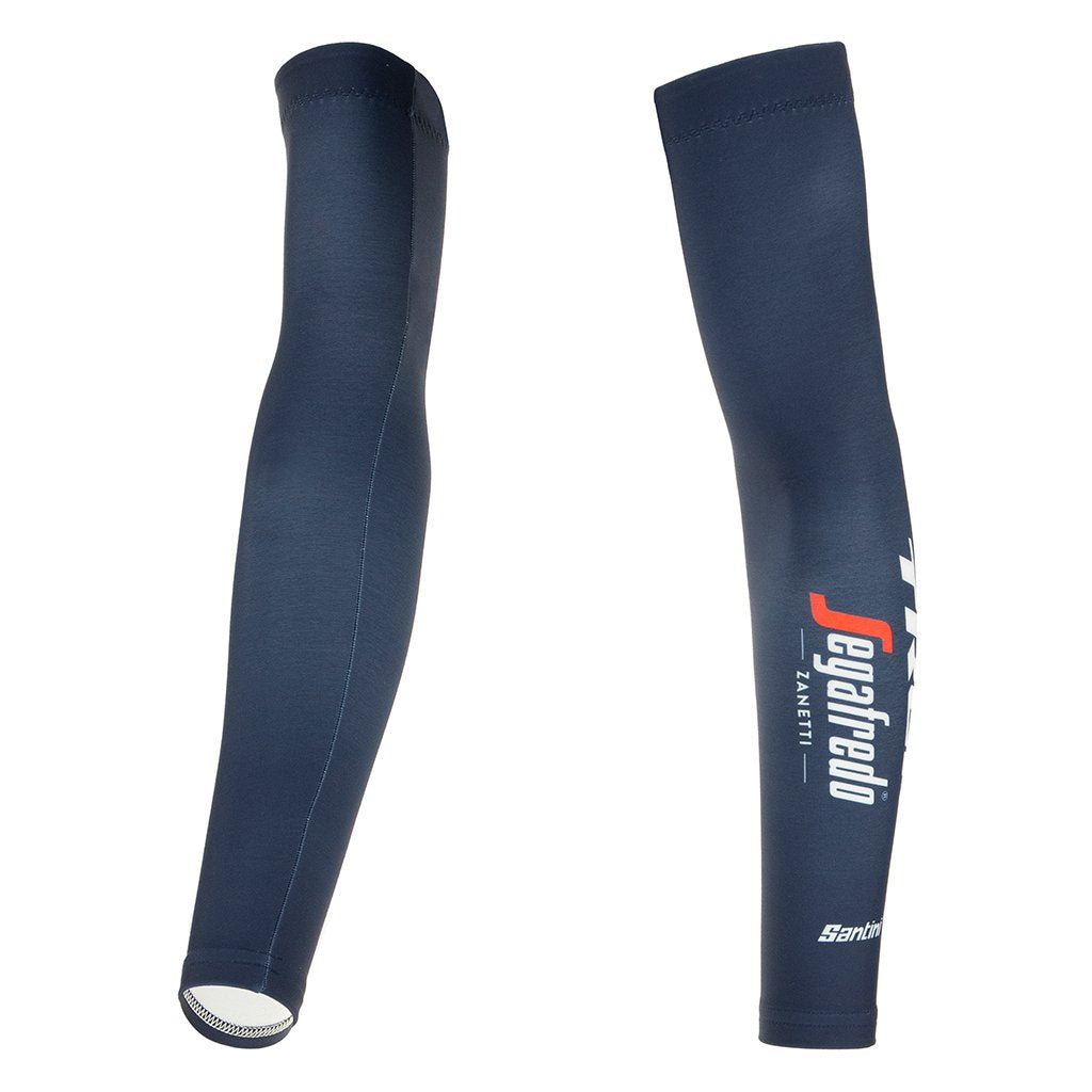 Santini Trek-Segafredo Arm Warmers (Nautica Blue) - Cyclop.in