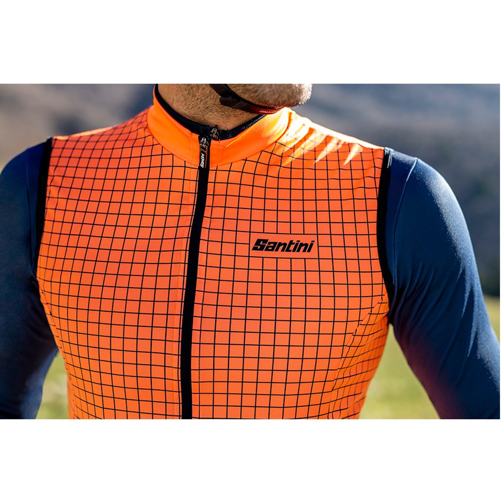 Santini Nebula Vest Flashy Orange Cyclop.in