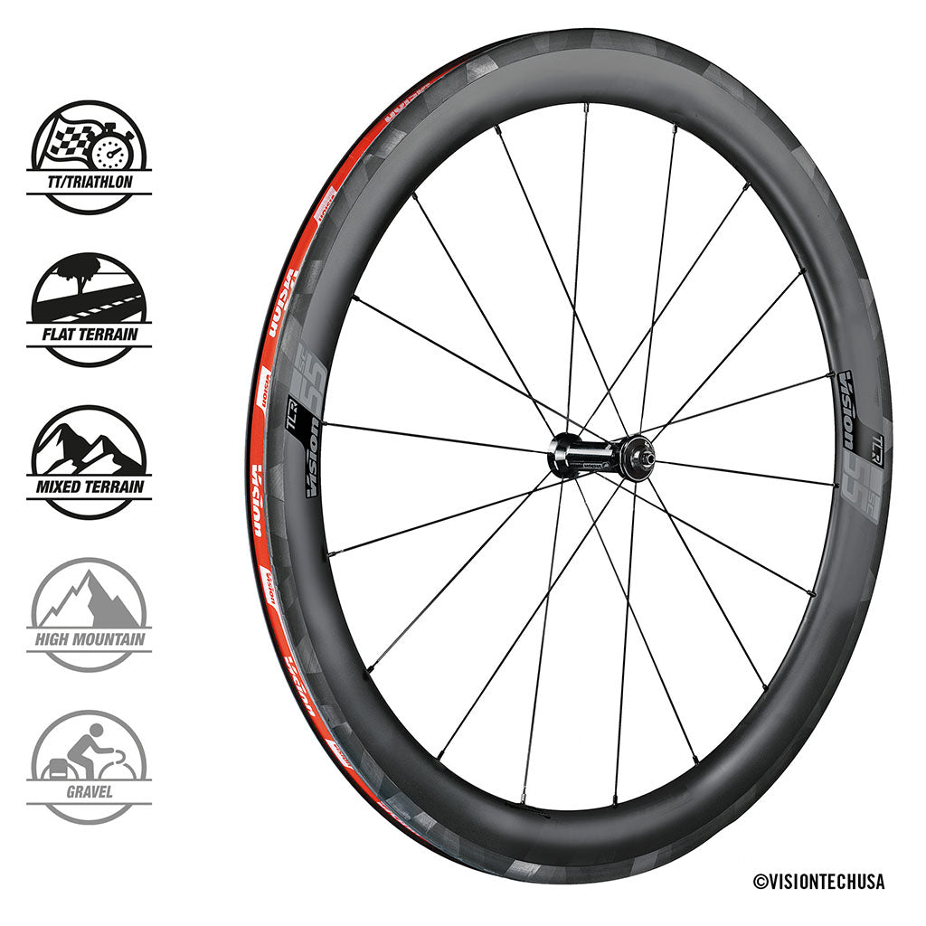 Buy Vision SC Carbon Wheelset 55mm - Rim Brake | Cyclop.in