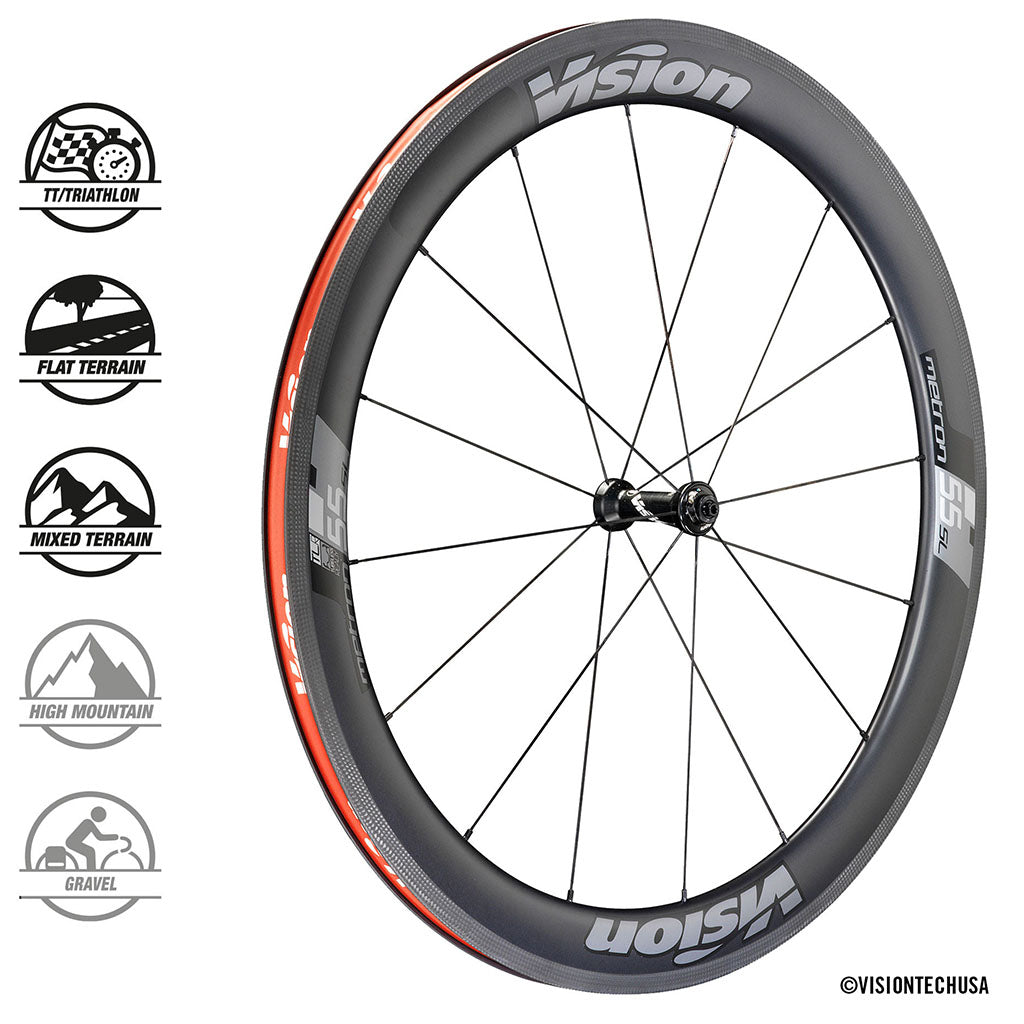 Buy Vision Metron Carbon Wheelset 55mm - Rim Brake | Cyclop.in