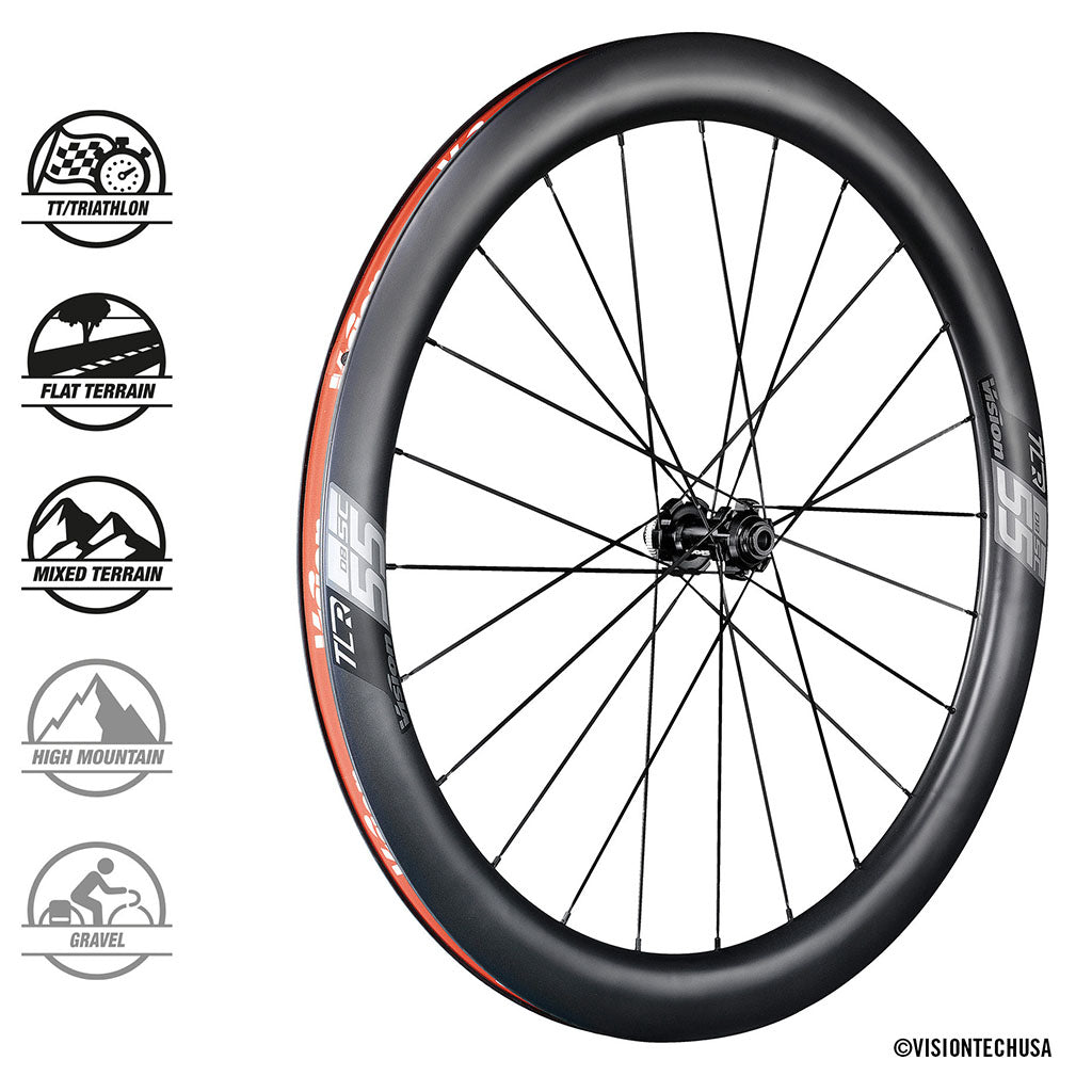 Buy Vision SC Carbon Wheelset 55mm - Disc Brake | Cyclop.in