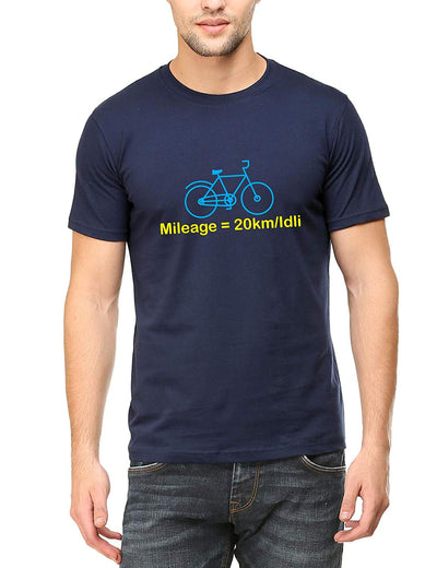 Swag Swami Men's  Mileage = 20km/Idli  T-Shirt - Cyclop.in