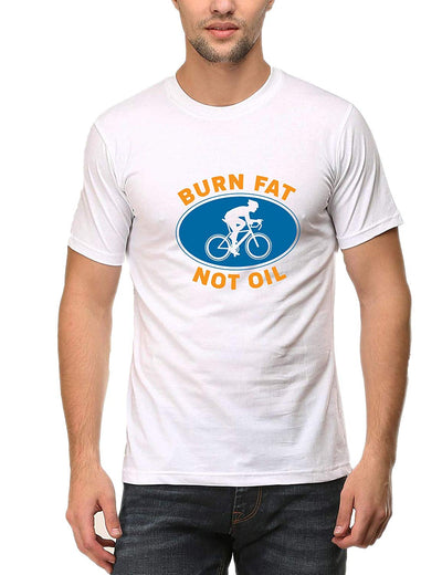 Swag Swami Men's Burn Fat Not Oil T-Shirt - Cyclop.in