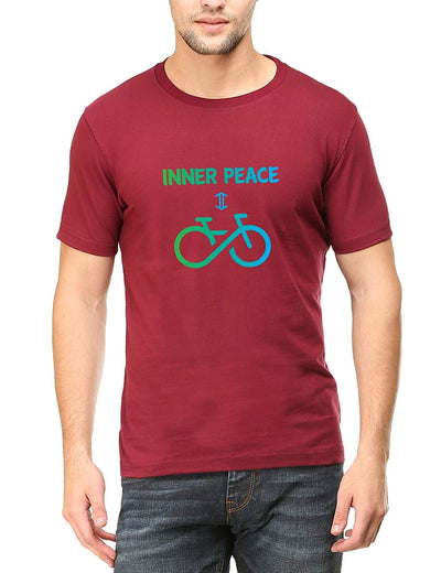 Swag Swami Men's  Cycling Inner Peace T-Shirt - Cyclop.in