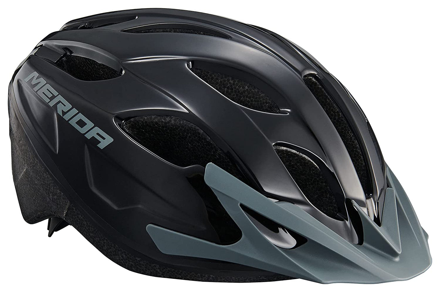 Merida RF7 One MTB Cycling Helmet Shiny Black & Grey - Cyclop.in