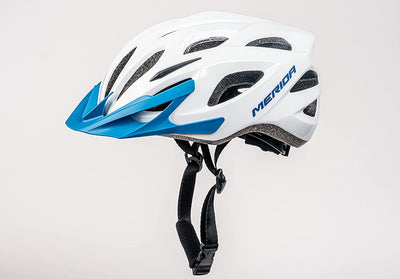 Merida Charger KJ201 Cycle Helmet | White & Blue - Cyclop.in