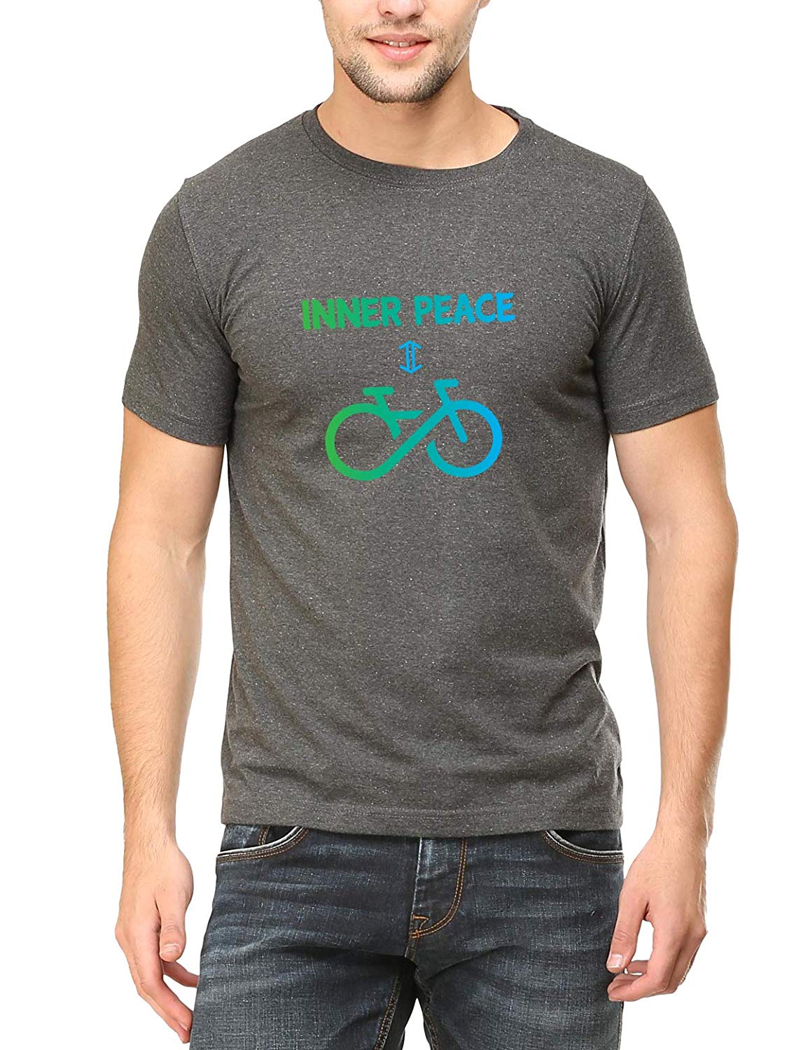 Swag Swami Men's  Cycling Inner Peace T-Shirt - Cyclop.in