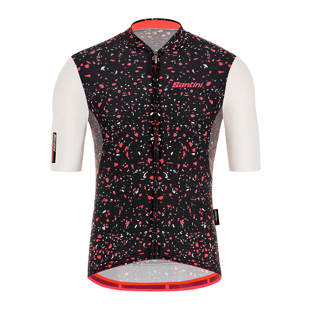 Santini Delta Pietra Jersey (Black) - Cyclop.in