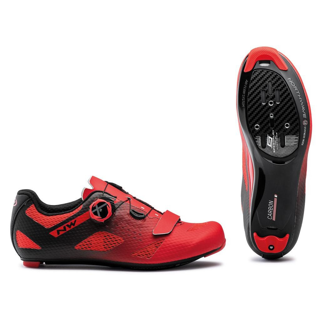 Northwave Storm Carbon Shoes - Red/Black - Cyclop.in