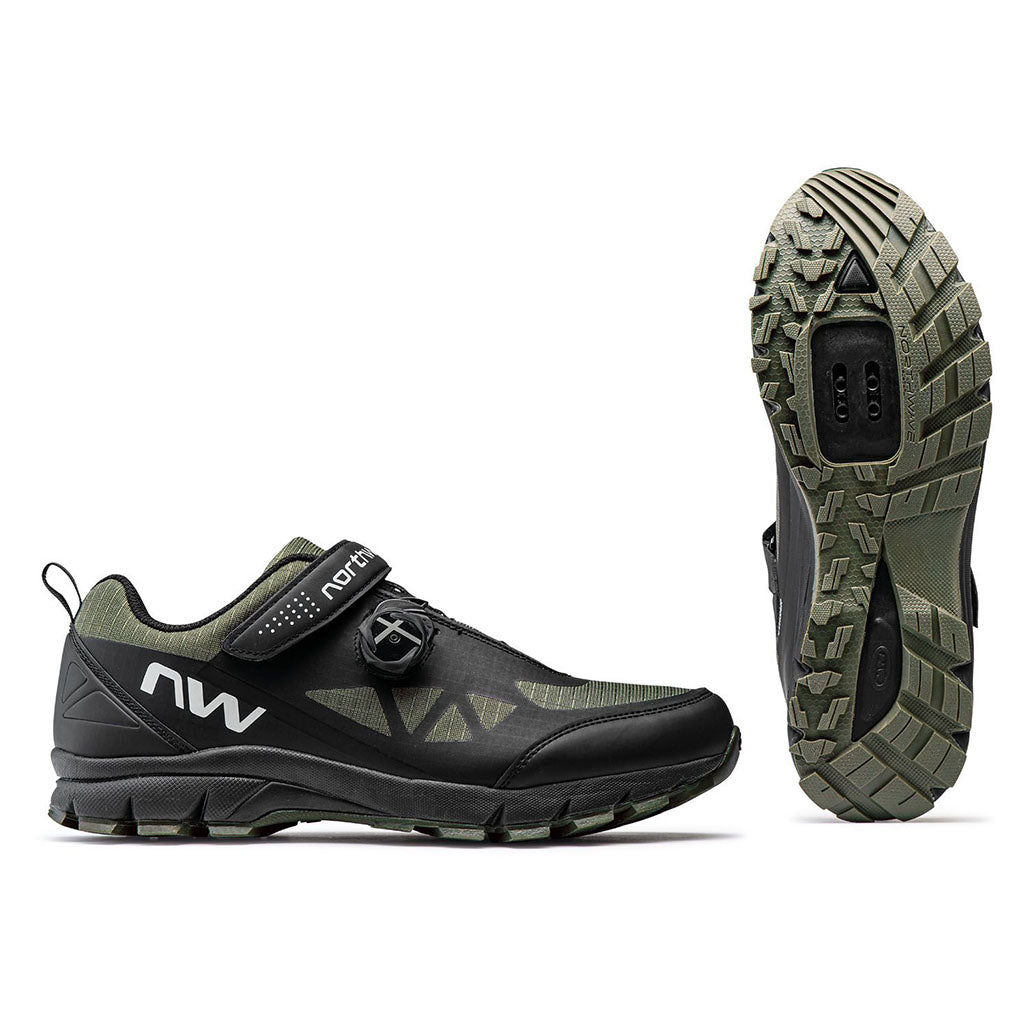 Northwave Corsair Shoes - Black/Forest Green - Cyclop.in