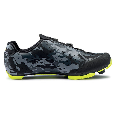 Northwave Rebel 2 Shoes - Camo Black/Yellow Fluo - Cyclop.in