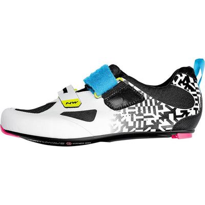 Northwave Tribute 2 Carbon Triathlon Shoes - White/Black/Multi Colour - Cyclop.in