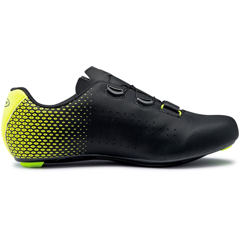 Northwave Core Plus 2 Road Shoes - Black/Yellow Fluo - Cyclop.in
